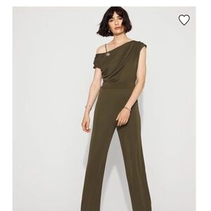 Draped one shoulder jumpsuit by WHBM